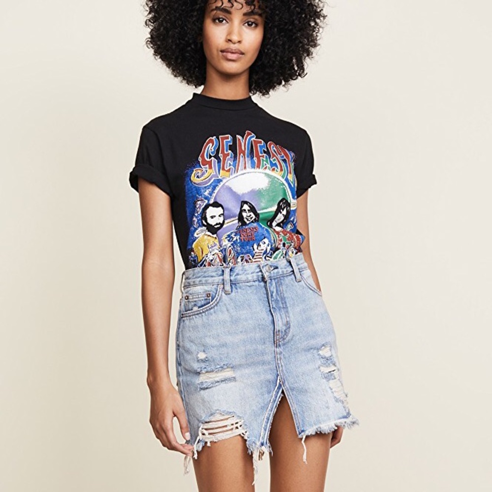 Free People Denim Skirt